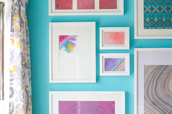 Mini Gallery Wall - DIY Watercolors